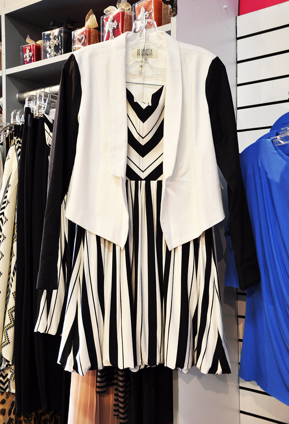 Black and white clothing stores